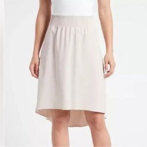 Athleta Cosmic Hi Low Skirt Cream Beige Size 1X
